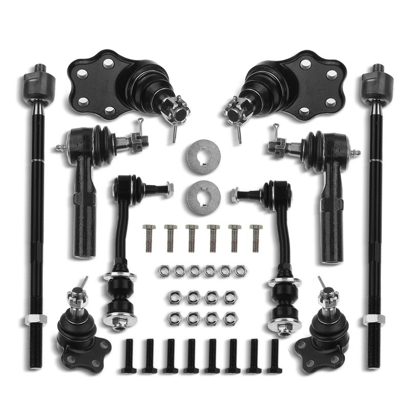 10x Front Stabilizer Bar End Link with Ball Joint & Tie Rod End for Dodge Dakota