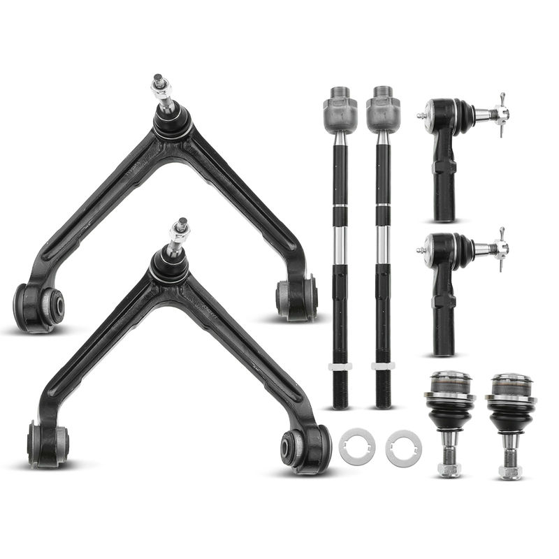8x Front Control Arm with Ball Joint Tie Rod End for Dodge Ram 1500 2002-2005