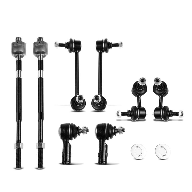 8x Front & Rear Stabilizer Bar Link & Tie Rod End for Mitsubishi Lancer 03-06