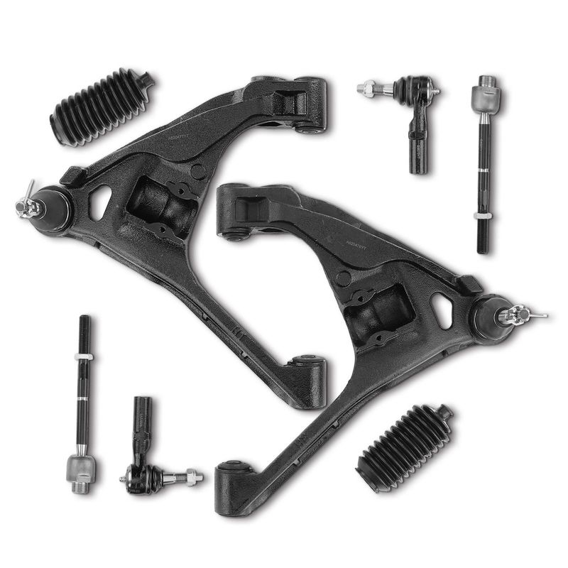 8x Front Control Arm with Ball Joints Tie Rod End for Dodge Dakota Durango 4WD