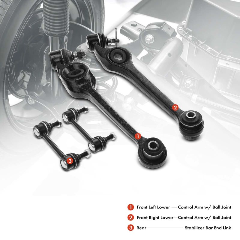 4x Front & Rear Control Arm Ball Joint Stabilizer Bar Link for Saturn SC SL SW1