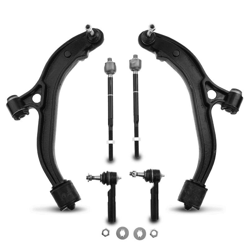 6x Front Control Arm with Ball Joint Tie Rod End for Dodge Grand Caravan Chrysler