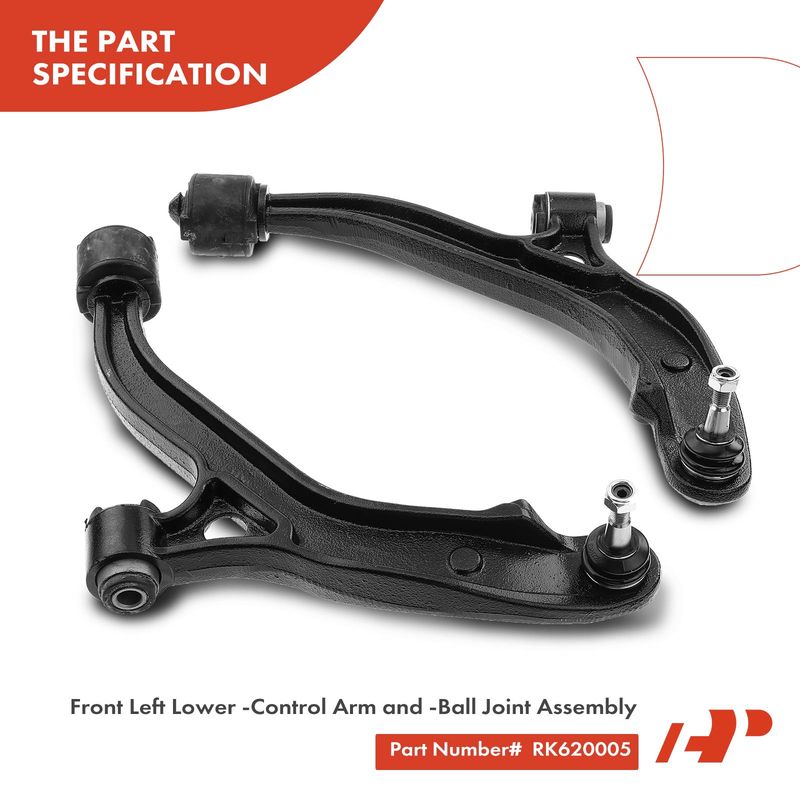 6x Front Control Arm with Ball Joint Tie Rod End for Dodge Grand Caravan Chrysler