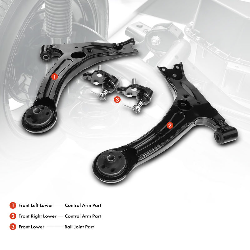 4x Front Lower Control Arm with Ball Joint for Toyota Corolla 09-13 Matrix Pontiac