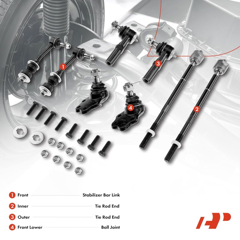 8x Front Stabilizer Bar Link Tie Rod End Ball Joint for Dodge Dakota 97-99 RWD