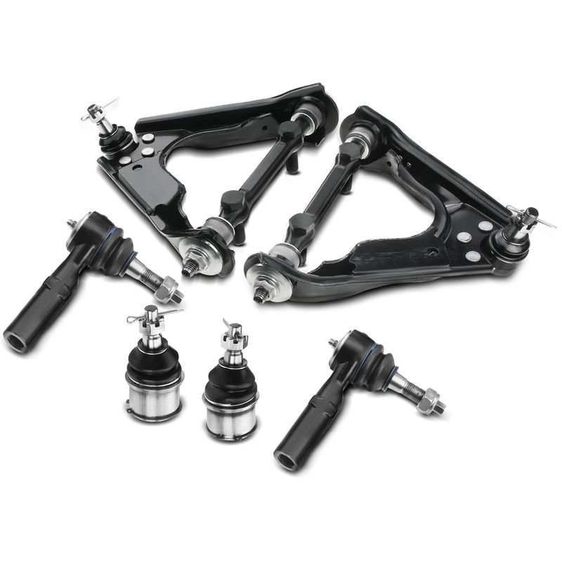 6x Front Control Arm with Ball Joint Tie Rod End for Dodge Dakota 00-04 Durango