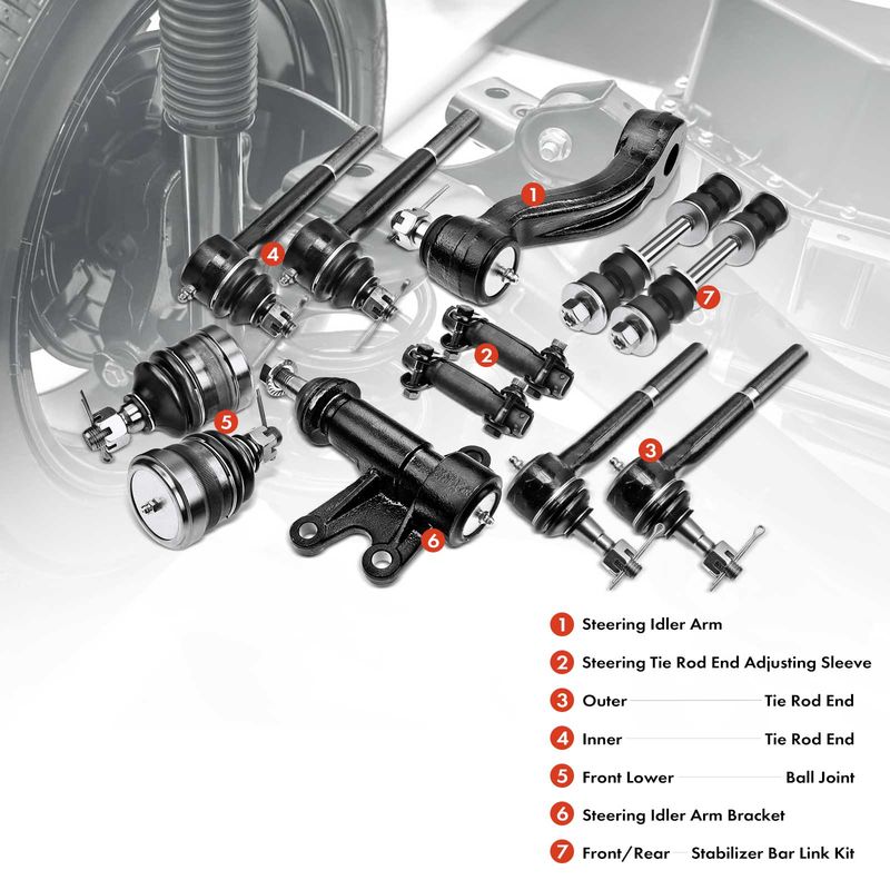 12x Front Stabilizer Bar Link Tie Rod End Ball Joint for Chevrolet C1500 Tahoe