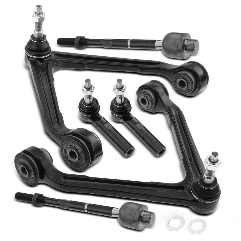 6x Front Control Arm with Ball Joint Tie Rod End for Dodge Durango Chrysler Aspen