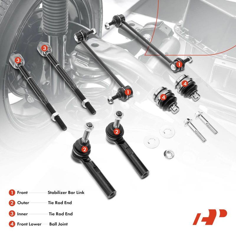 8x Front Stabilizer Bar Link with Ball Joint Tie Rod End for Dodge Caliber Jeep