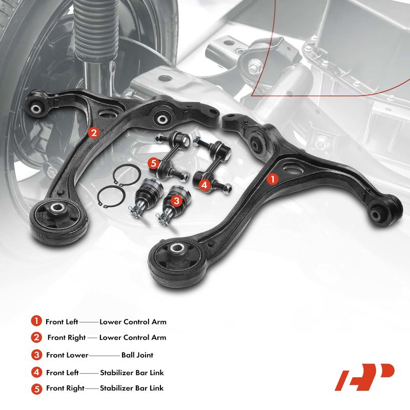 6x Front Control Arm & Stabilizer Bar Link for Acura TSX Honda Accord 2003-2007