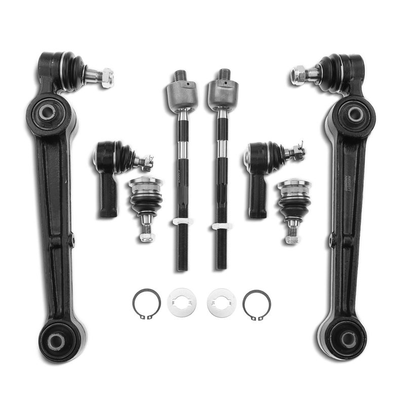8x Front Control Arm & Ball Joint Assembly & Tie Rod End for Chrysler Sebring