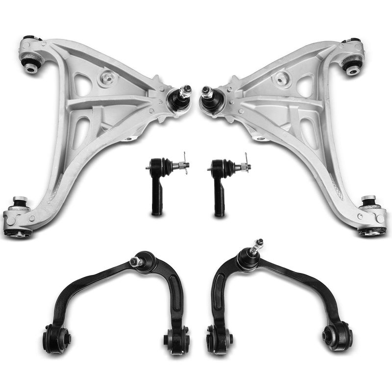 6x Front Control Arm with Ball Joint Assembly Tie Rod End for Ford F-150 Lincoln