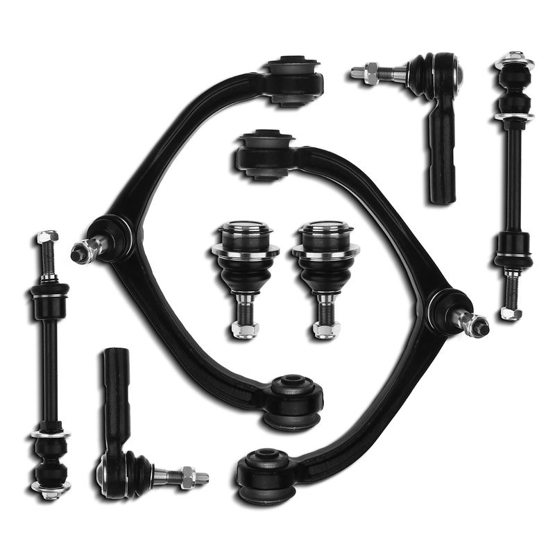 8x Front Control Arm with Ball Joints Sway Bar Link Tie Rod End for Dodge Dakota
