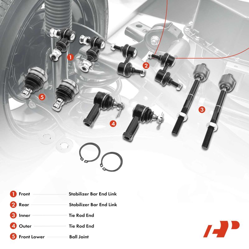 10x Front & Rear Stabilizer Bar End Link Ball Joint for Chrysler Sebring Dodge