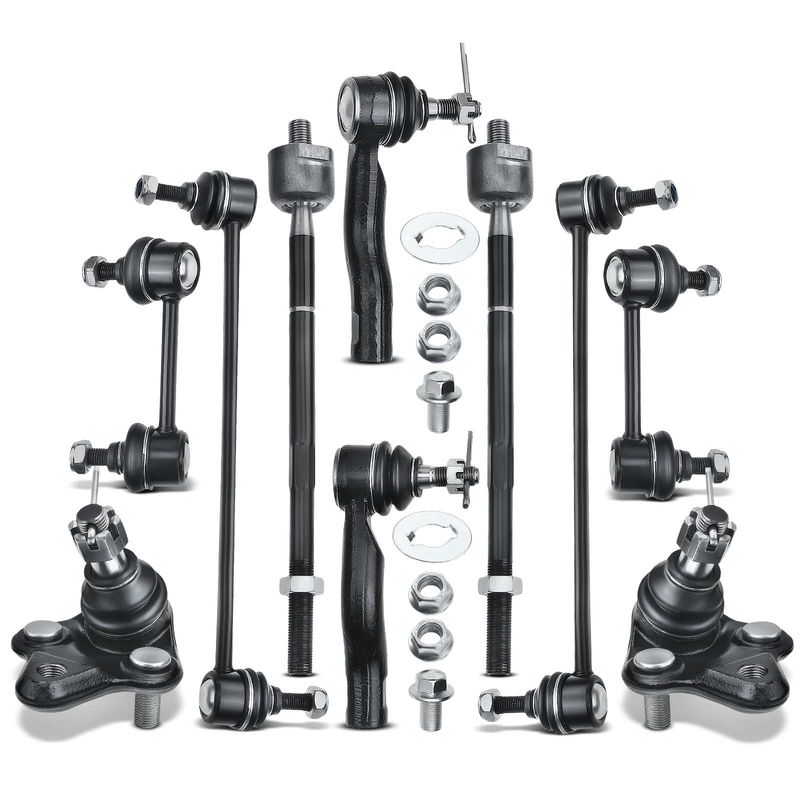10x Front & Rear Stabilizer Bar Link & Tie Rod End Ball Joint for Toyota RAV4