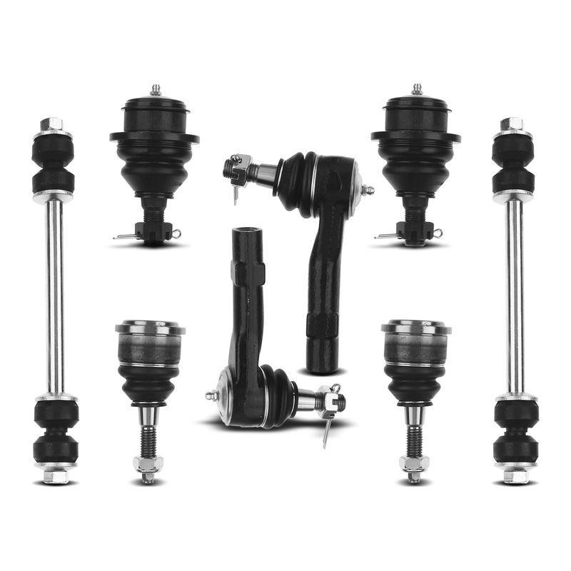 8x Front Stabilizer Bar Link & Ball Joint Tie Rod End for Ford Explorer Mercury