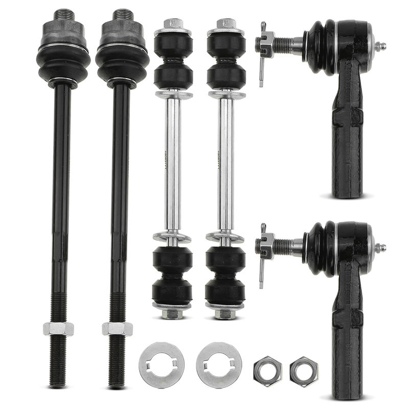 6x Front Stabilizer Bar Link & Tie Rod End for Chevrolet Silverado 2500 GMC