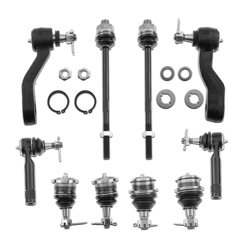 10x Inner & Outer Tie Rod End & Ball Joint Kit for Chevy Silverado GMC Sierra