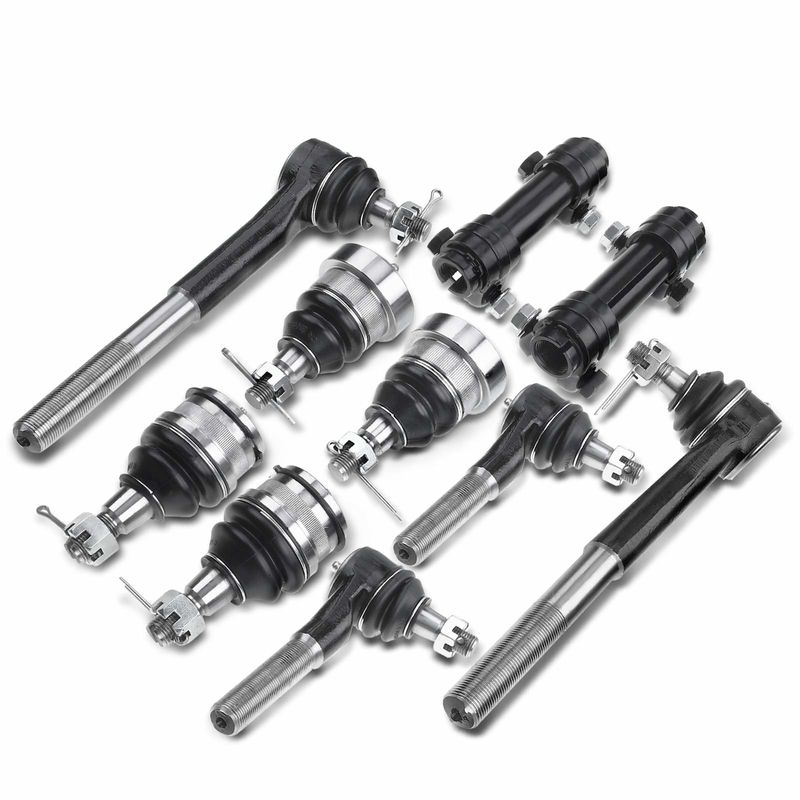 10x Inner & Outer Tie Rod End with Ball Joint for Dodge Ram 1500 94-96 RWD