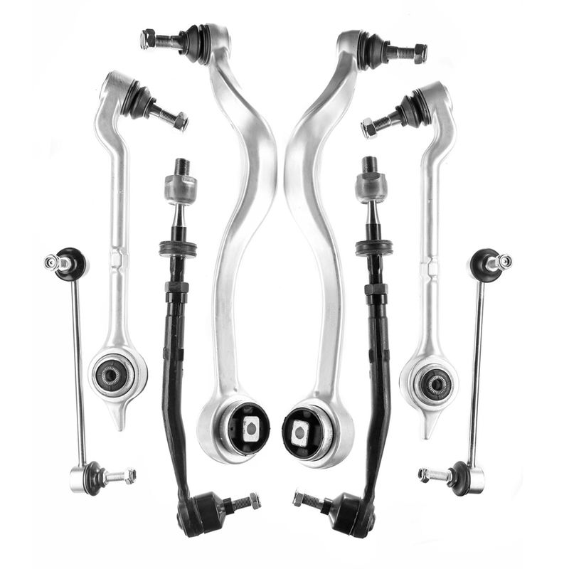 8x Front Control Arms with Ball Joints Sway Bar Links Tie Rod for BMW E39 525i