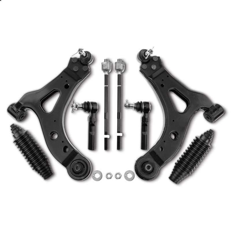 8x Front Control Arm with Ball Joint Tie Rod End for Chevy Uplander Buick FWD