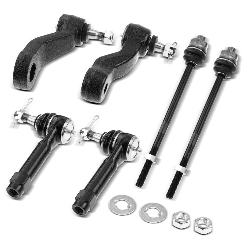 6x Inner & Outer Tie Rod End & Idler Arm Pitman Arm for Chevy Silverado 1500 GMC