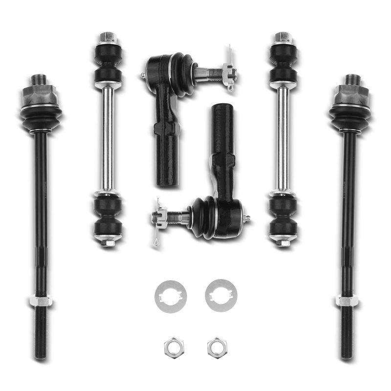 6x Front Sway Bars Link & Tie Rod End for Chevrolet Silverado GMC Sierra Hummer