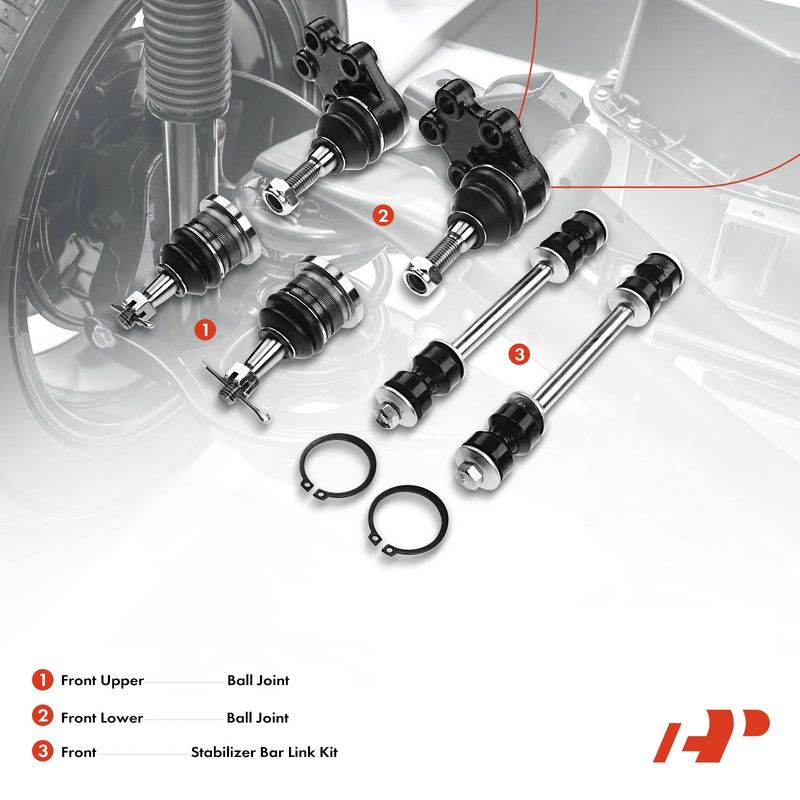 6x Front Stabilizer Bar Link Kit & Ball Joint for Chevy Silverado GMC Sierra 1500