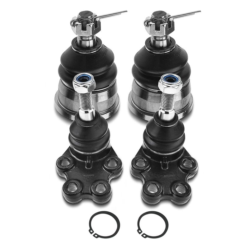 4x Front Lower & Upper Ball Joints for Chevy Silverado 1500 GMC Sierra 1500 RWD