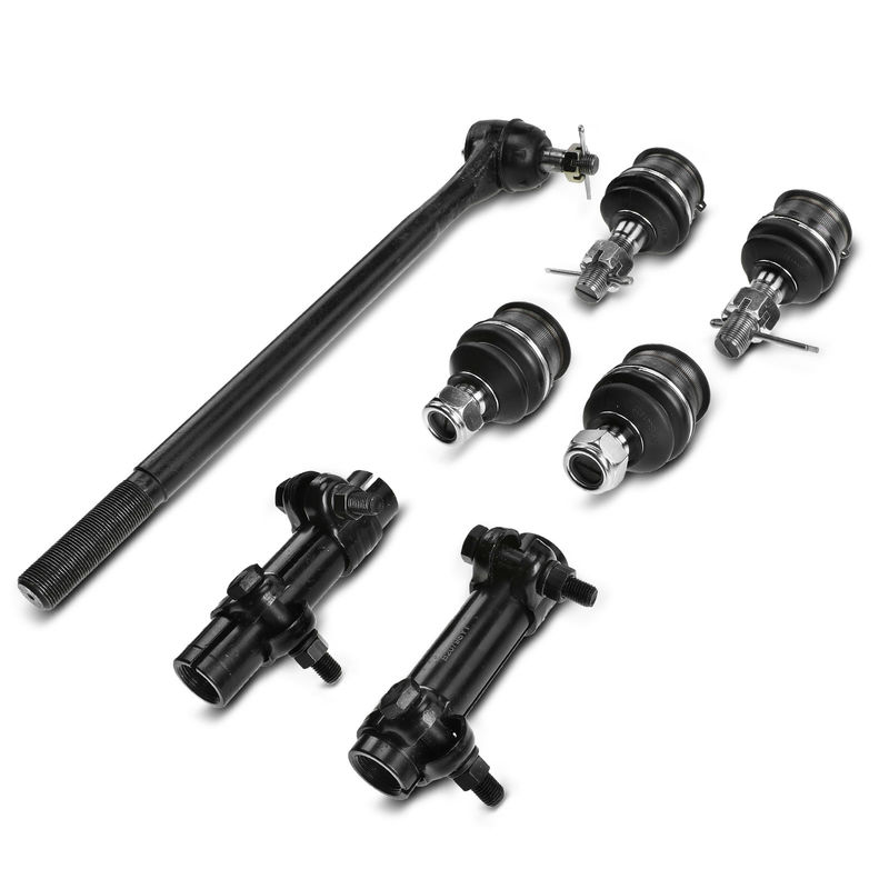 7x Left Inner Tie Rod Ends & Front Ball Joints for Ford F-250 F250 1985-1994 4WD
