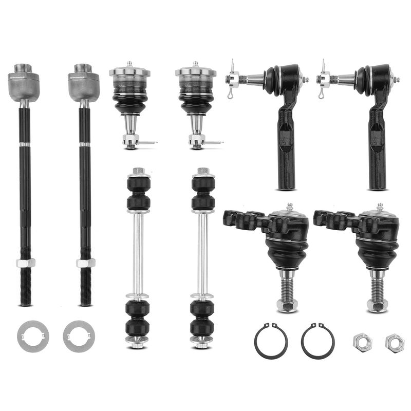 10x Front Sway Bar Links Ball Joints Tie Rod Ends for Chevrolet Silverado 1500 RWD