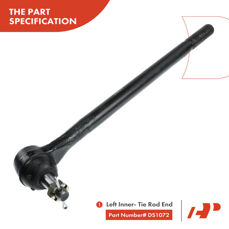 7x Left Inner Tie Rod Ends & Front Ball Joints for Ford F-250 F250 1985-1994 4WD