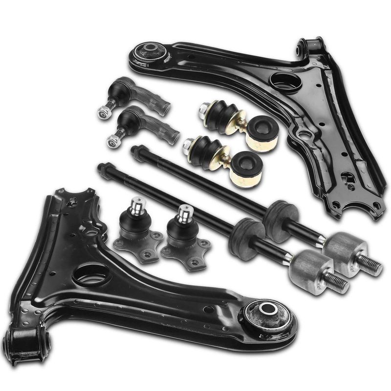 8x Front Control Arm Ball Joint Tie Rod Sway Bar Link for VW Golf Jetta Cabrio