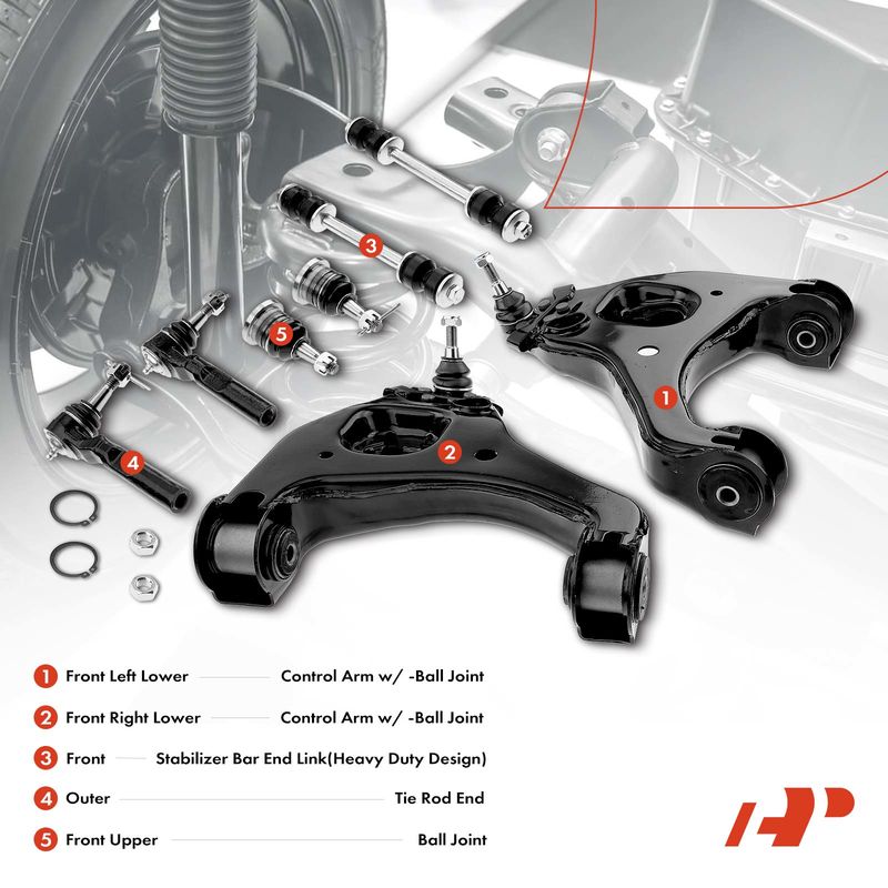8x Front Control Arm Ball Joint Stabilizer Bar End Link for Chevy Silverado 1500