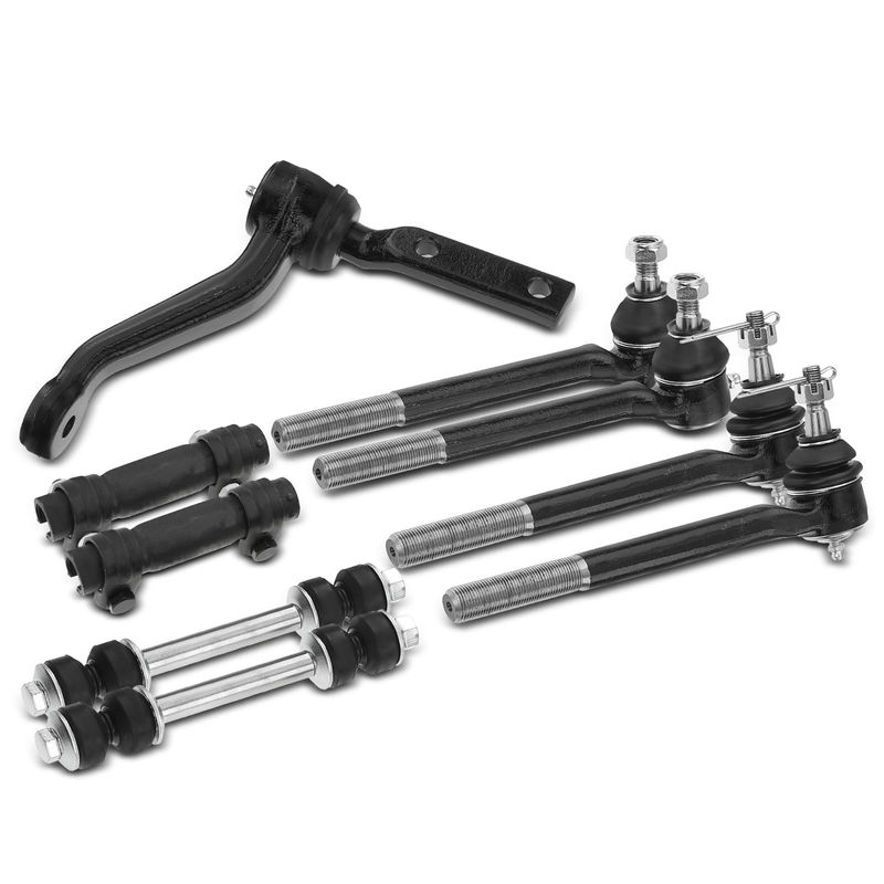 9x Front Stabilizer Bar Link & Tie Rod End for Chevrolet S10 Blazer GMC Jimmy