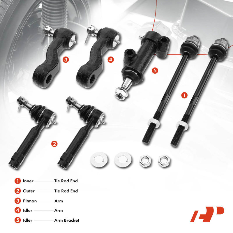 7x Inner & Outer Tie Rod End with Ball Joint for Chevrolet Silverado GMC Sierra