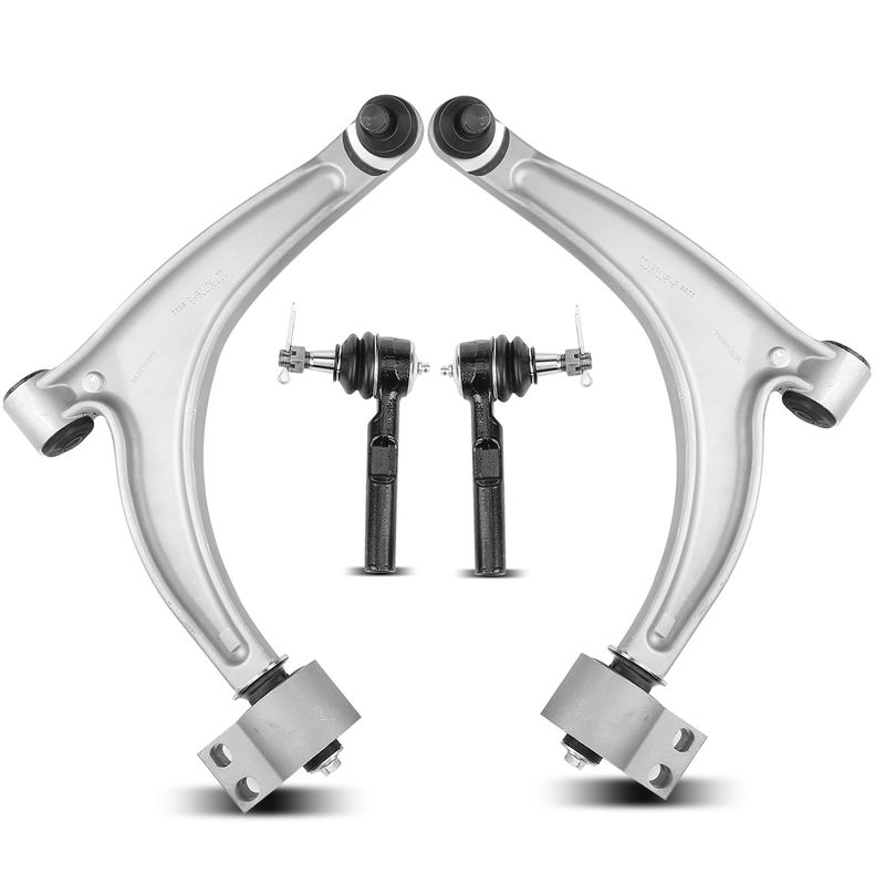 4x Front Lower Control Arm Tie Rod End for Chevy Malibu 04-12 Pontiac G6 Saturn