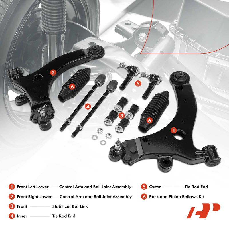 10x Front Control Arm Sway Bar Link Tie Rod End for Chevrolet Impala 06-13 Buick