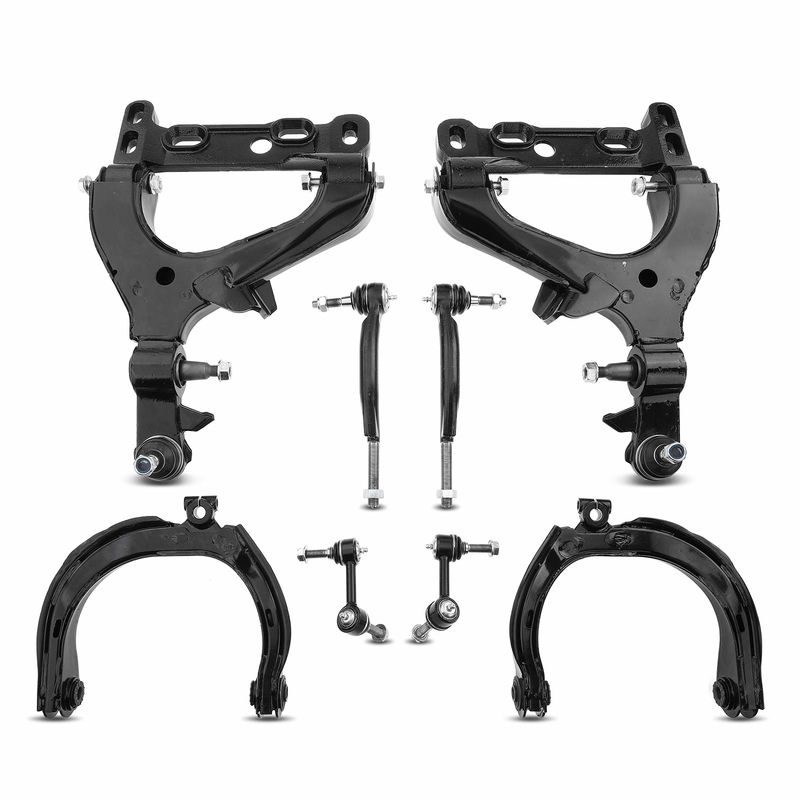 8x Front Control Arm with Ball Joints Stabilizer Bar Link for Chevy GMC Envoy