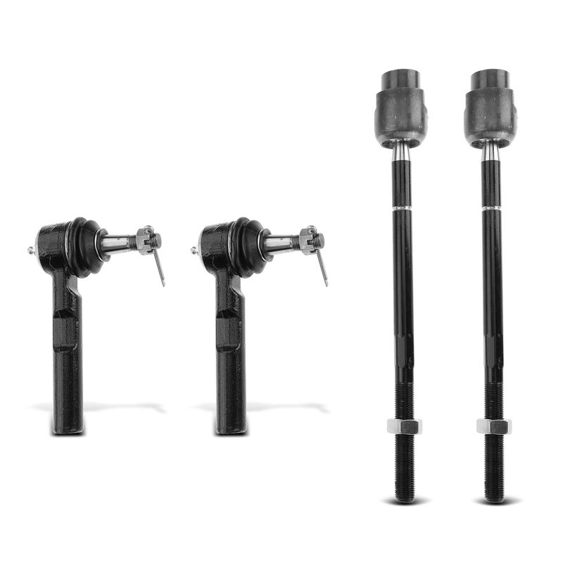 4x Front Inner & Outer Tie Rod End for Chevrolet Malibu Pontiac G6 Saturn Aura