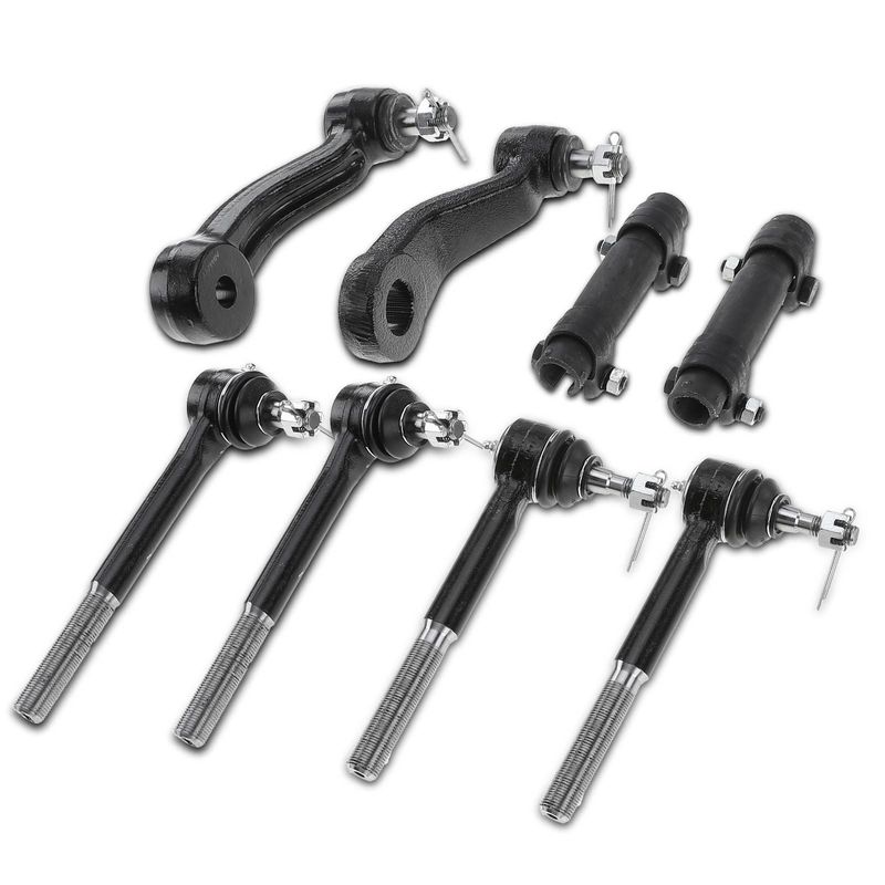 8x Idler Arm Pitman Arm & Tie Rod End with Adjusting Sleeve for Chevrolet GMC