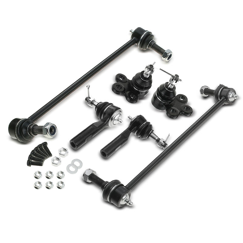 6x Front Stabilizer Sway Bar End Links & Tie Rod End for Chevy Equinox Pontiac