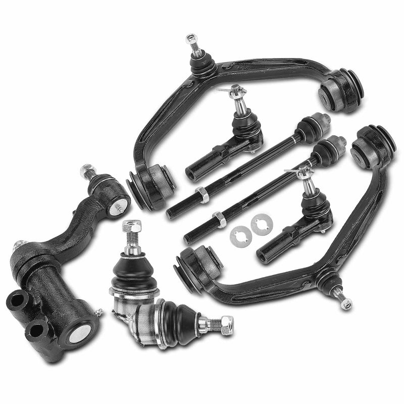 9x Front Control Arm with Ball Joint Tie Rod End Idler Arm for Chevy GMC 11-19
