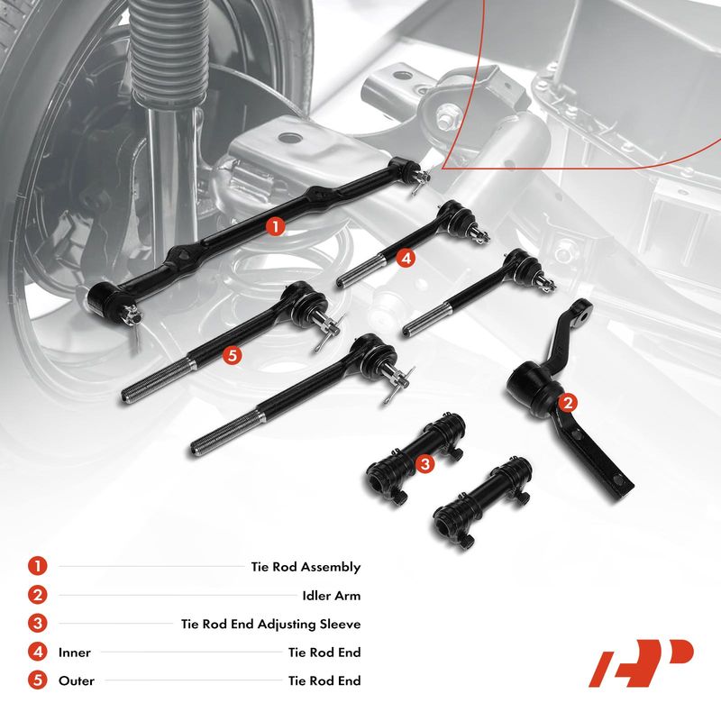8x Inner & Outer Tie Rod End for Chevrolet Blazer S10 S10 Blazer GMC Jimmy Sonoma