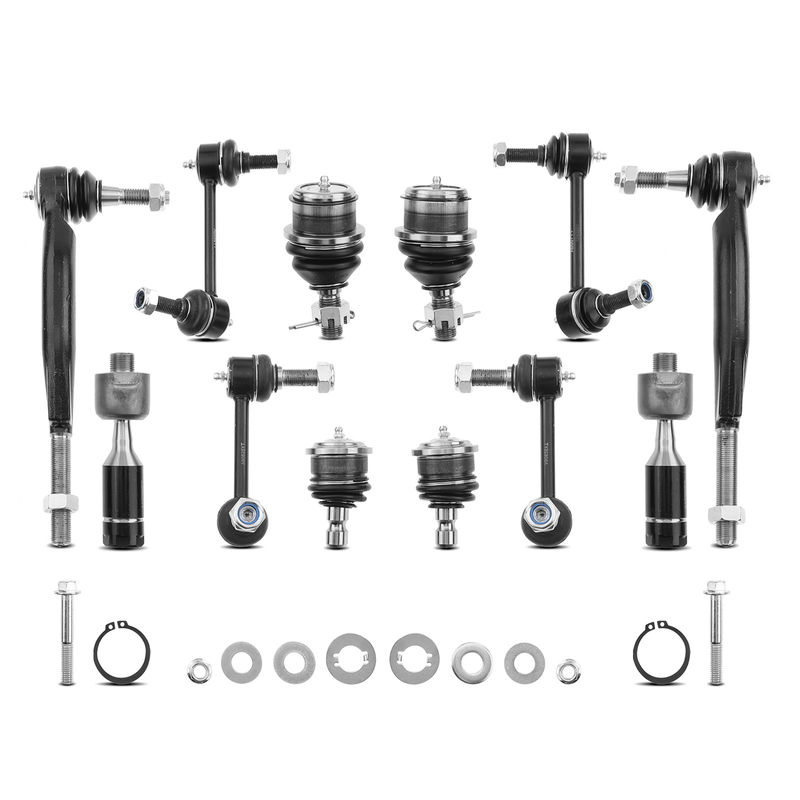 12x Front & Rear Stabilizer Bar Link with Ball Joint Tie Rod End for Chevy GMC