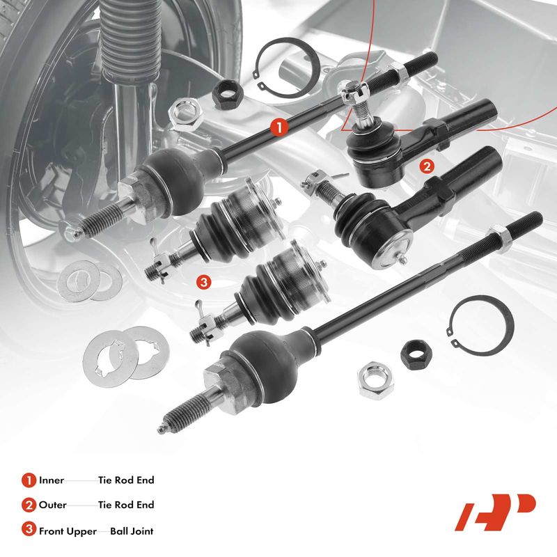 6x Inner & Outer Tie Rod End & Ball Joint for Chevrolet Express 2500 GMC 03-19