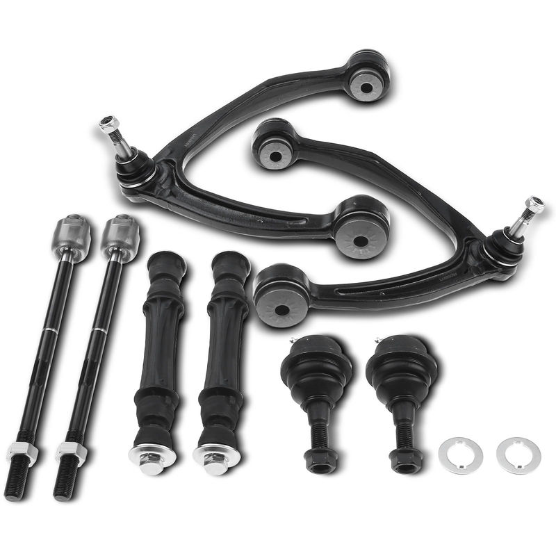 8x Front Control Arm Stabilizer Bar Link Kit Tie Rod End for Chevy Cadillac GMC