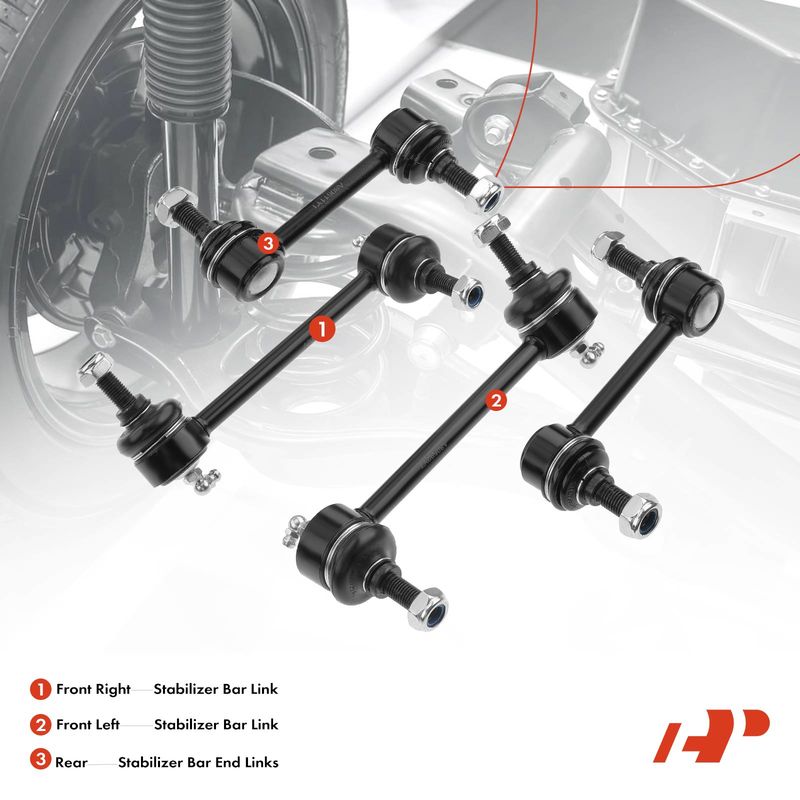 4x Front & Rear Suspension Stabilizer Sway Bar End Link for Chevy Colorado GMC 4WD/RWD