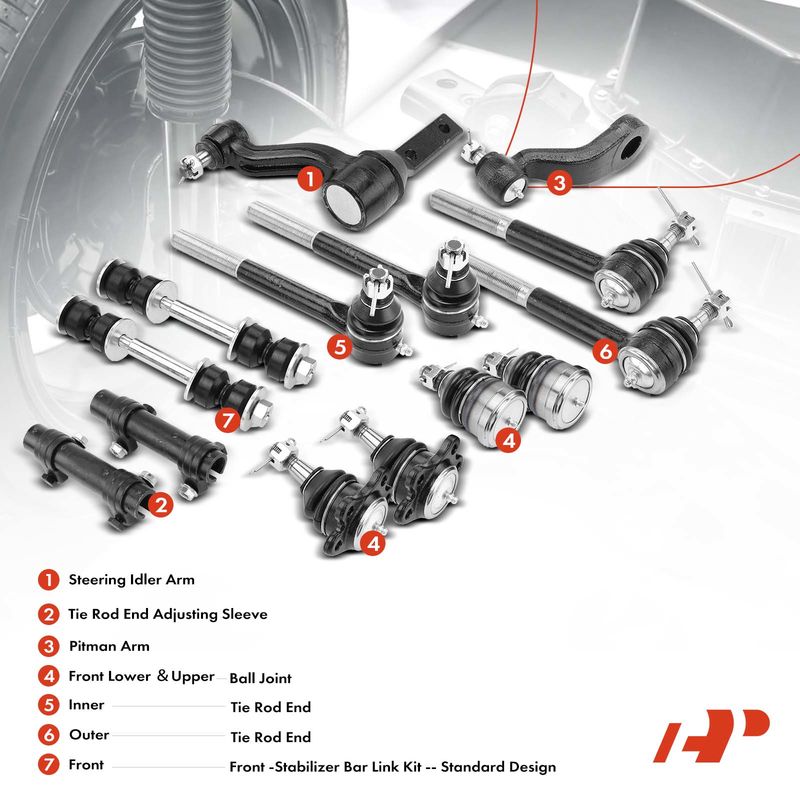 14x Front Sway Bar Link Tie Rod End for Chevrolet C1500 C2500 GMC C1500 C2500