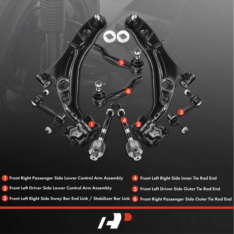 8x Front Control Arm & Ball Joint Assembly Sway Bar Link for Ford Edge Lincoln